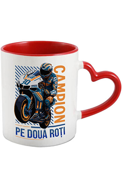 StoryGift Romania Cana om pe motor campion pe doua roti sport , 330ml, Cerami...