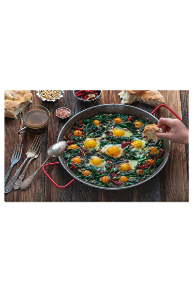 StoryGift Romania Tablou Canvas: Mic Dejun Turcesc, Oua Cu Spanac - tigaie, p...