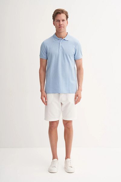 Cazador Μπλουζάκι Polo Neck Slim Fit Pique απλό βαμβακερό μπλουζάκι 4613
