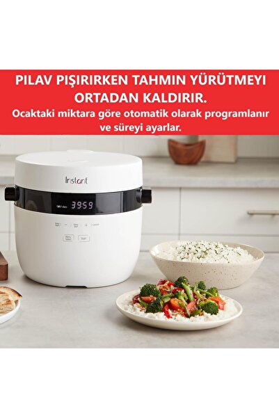 Instant Pot Pirinç Pişirici ve Buharlı Pişirici Otomatik Çok Yönlü Dijital Buharlı Pirinç Pişirici 2,8L