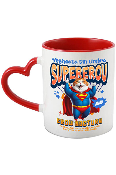 StoryGift Romania Cana cu Scottish Fold Caine In Costum de SuperMan cu Peleri...