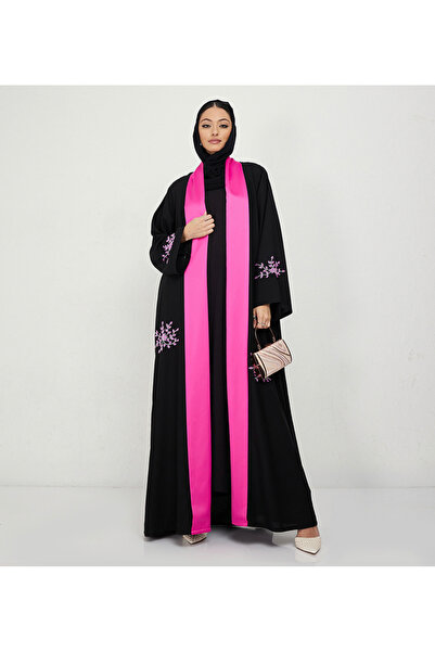 Rosette Abaya Pink-B Stones