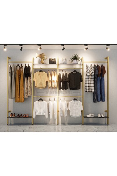 AFE DEKOR Mağaza Raf Sistemi, Askılık Sistemi, Butik Rafı, Mağaza Stand, Giyinme Odası-375*250