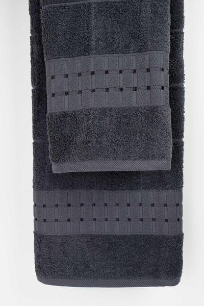 birizmoda Alexandra Jacquard Bath Towel - Anthracite
