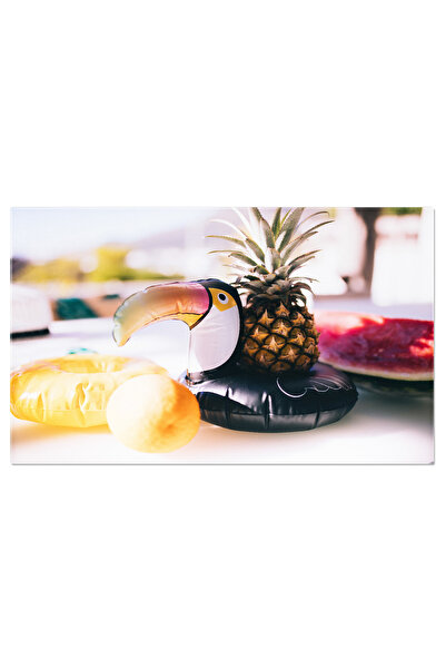 StoryGift Romania Tablou Canvas: Decor Tropical Cu Pasare Gonflabila - Mare, ...