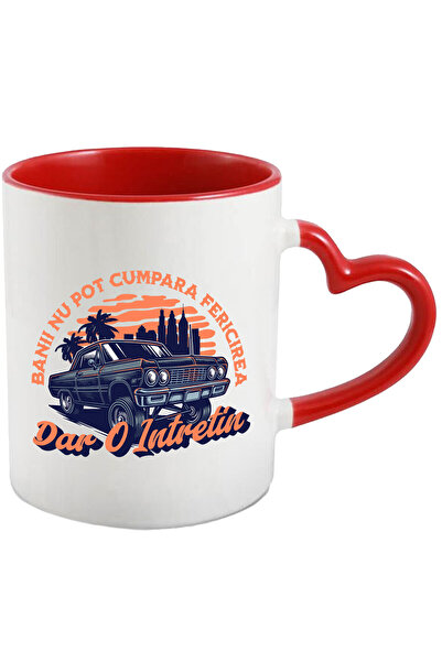 StoryGift Romania Cana cu Masina Vintige In Oras Cladiri Inalte Text Banii Nu...