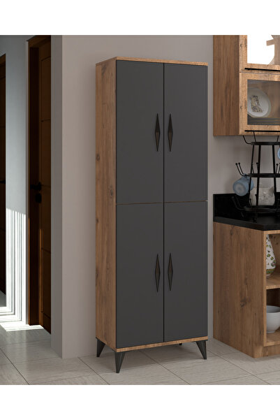 Mossano Vino Çok Amaçlı Dolap 4 Kapaklı 4 Raflı Çok Amaçlı Mutfak Dolabı Kile...