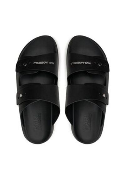 Karl Lagerfeld Men's Flip-flops black KARL LAGERFELD-KL52504 00X BLACK LTHR / MONO