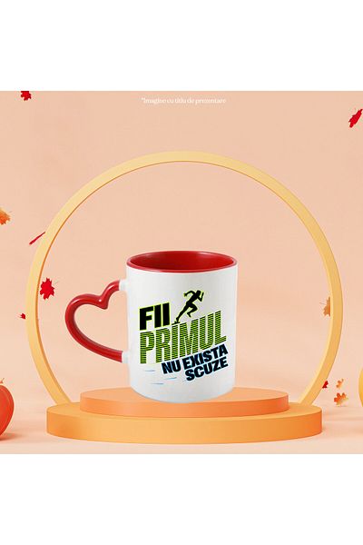 StoryGift Romania Cana Cu Silueta Umana Alergare Maraton Sport Sanatate Mesaj Motivational Fii Pri, Cu ,stg