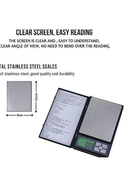 DLC Portable Mini Digital Jewelry Scale 500g/0.1g Precision Balance Digital Scale with Backlit Display