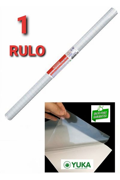Yuka Αυτοκόλλητο Acetate 80 Micron 2mx45cm Διαφανές αυτοκόλλητο χαρτί επικάλυψης (1 ΡΟΛΟ)