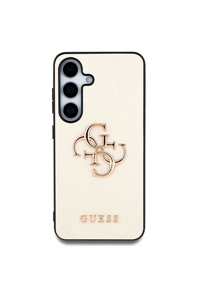 Guess Case For Samsung Galaxy S25, , Hardcase Grained Big And Classic, Beige