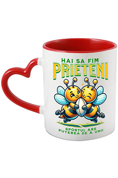 StoryGift Romania Cana cu Cuplu Albine Fericite Minge De Fotbal American Spor...