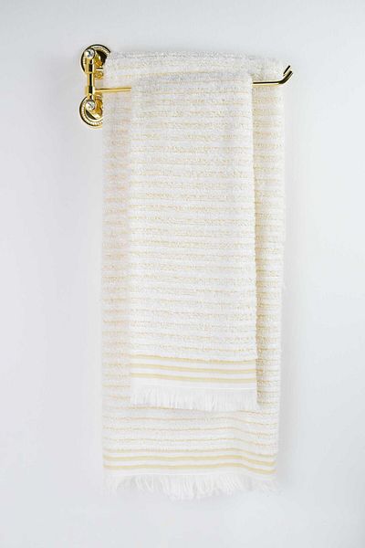 birizmoda Young Bath Towel - White-Mustard