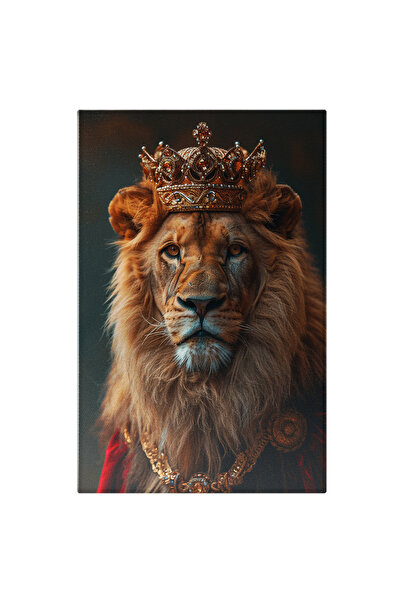 StoryGift Romania Tablou Canvas Regele Savanei Leul Veghind Peste Teritoriul ...