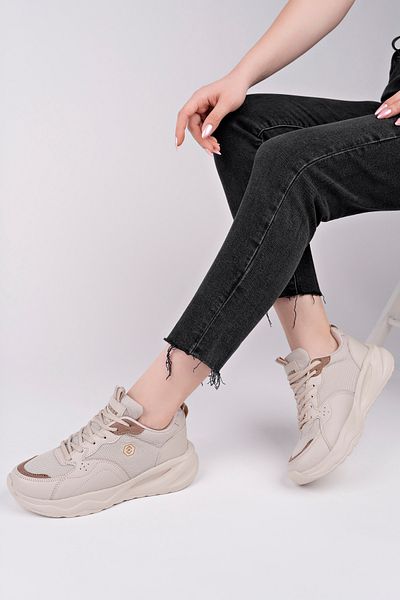 McDark Women's Ecru Sneaker Sports Shoes