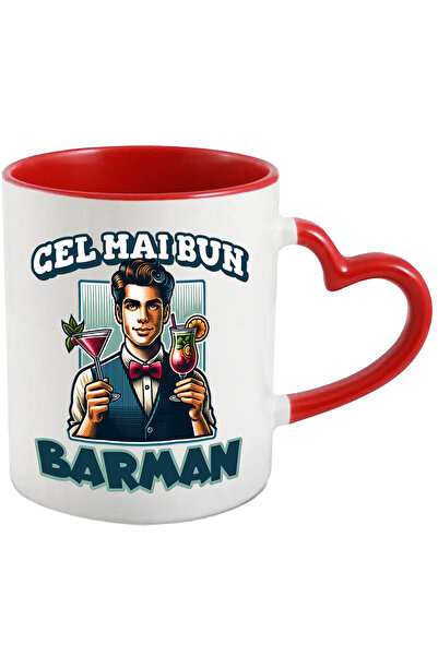 StoryGift Romania Cana cu Barbat barman Chelner Cu Vesta Si Papion Cu Bauturi...