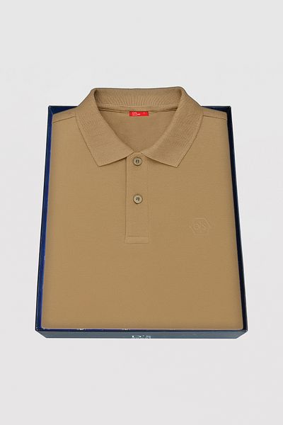D'S Damat Ds Damat Slim Fit Mink Boxed Polo Neck T-Shirt