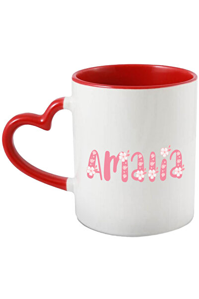 StoryGift Romania Cana Cu Numele Amalia, Flori, Colorat, Roz, Dragut, 330ml, ...