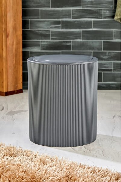 Kitchen Line 6.5 Lt Round Line Model Bathroom Kitchen Trash Can Anthracite