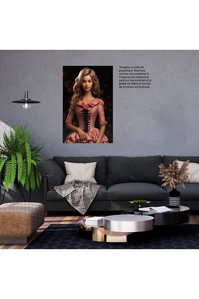 StoryGift Romania Tablou Canvas: Dominanța Culorii Roze Flori Și Armonie În Decor De Noapte Fluorescentă Pictura