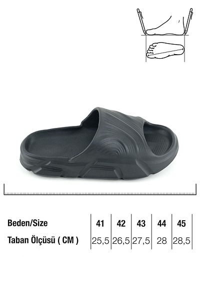 GEZER Καλοκαιρινές ανδρικές παντόφλες Eva Bath Garden Κατάλληλες για βρεγμένο πάτωμα