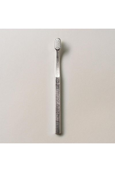 Aurezzi Silver White White Soft Soft Toothbrush