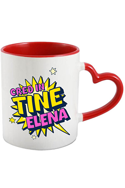 StoryGift Romania Cana cu Mesaj Inspirational Colorat Text Cred In Tine Elena...