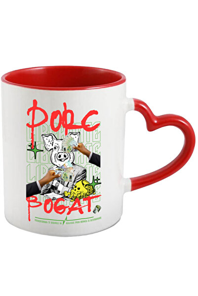 StoryGift Romania Cana Porc Bogat - Libertate, Munca si Determinare, 330ml, C...