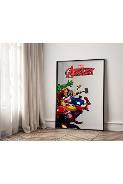 POSTER Marvel poster, tekli çerçevesiz marven avengers poster