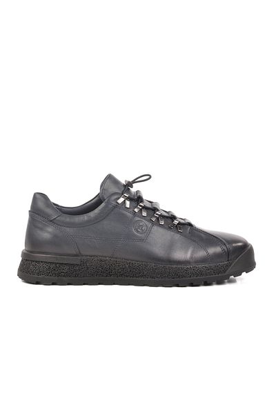 AYAKMOD Navy Blue Genuine Leather Men's Casual Shoes 3K1820 m