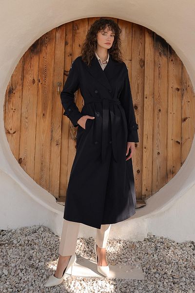 Olcay Καμπαρντίνα χωρίς επένδυση Oversize - Αξεσουάρ με φερμουάρ ώμου ΣΚΟΥΡΟ ΜΠΛΕ 6698