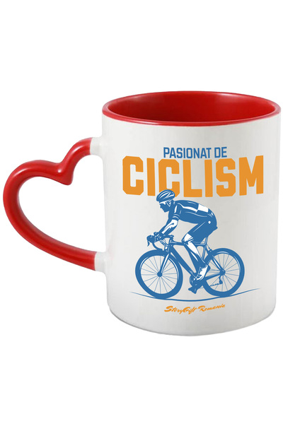 StoryGift Romania Cana Om ciclist pe bicicleta, iubitor de adventura, 330ml, ...