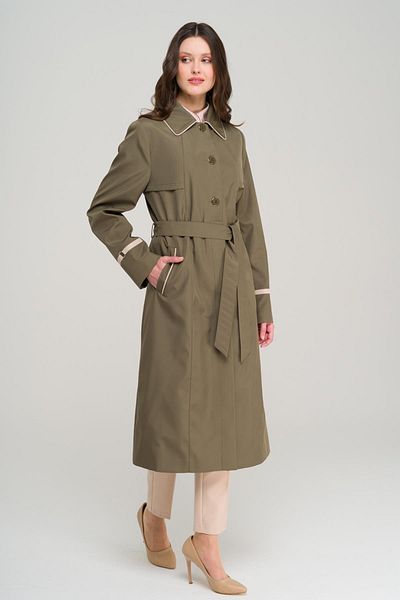 Olcay Trenchcoat in Übergröße mit Hemdkragen und Cape-Detail KHAKI 4301