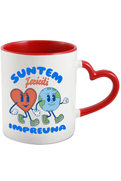 StoryGift Romania Cana cu Inima Si Planeta Pamant Cuplu Perfect Text Suntem F...