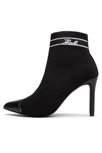 Karl Lagerfeld ghete de damă până la gleznă KL31352 negre