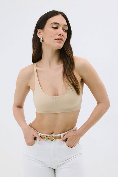 C&City Nicht-drahtloser nahtloser Laser-BH mit herausnehmbaren Polstern C26110 Skin