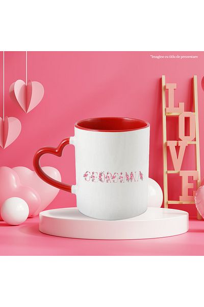 StoryGift Romania Mug With Name Georgiana, Floral, Colorful, Creative, Beautiful, Unique, 330ml, Ceram, With,STG.
