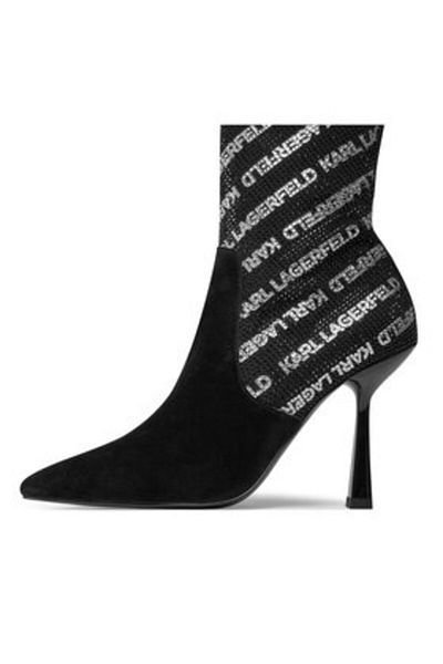 Karl Lagerfeld ghete de damă până la gleznă KL31354 negre