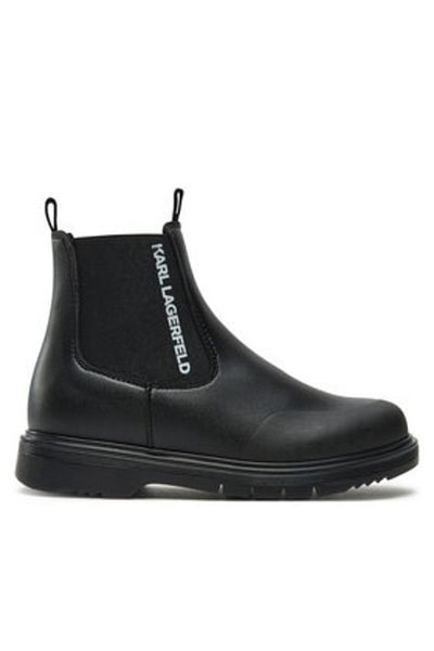 Karl Lagerfeld Kids Ghete Chelsea unisex pentru copii Z30365 negre