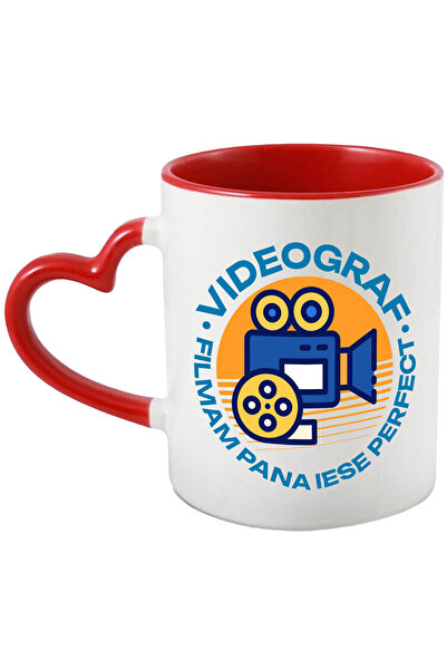 StoryGift Romania Cana cu Camera Video Roal Film Meserie Videograf Text Filmam Pana Iese Perfect p, Cu Maner Inim