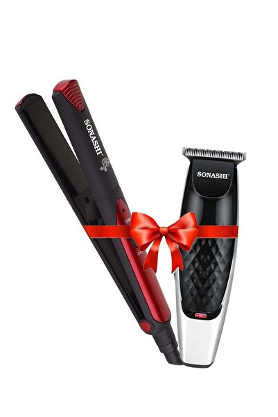 sonashi Hair Straightener 30W With Rechargeable Hair Clipper 5W Combo