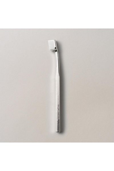 Aurezzi Silver White White Soft Soft Toothbrush