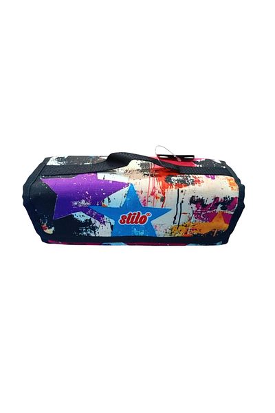 Stilo Sti̇lo Fabric Quad Pencil Bag Patterned (Pattern-4)