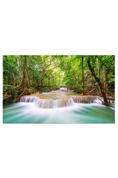 StoryGift Romania Tablou Canvas Peisaj Cu Cascada Erawan In Kanchanaburi Turc...