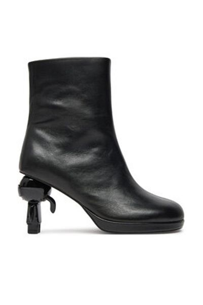 Karl Lagerfeld ghete de damă până la gleznă KL39064 negre