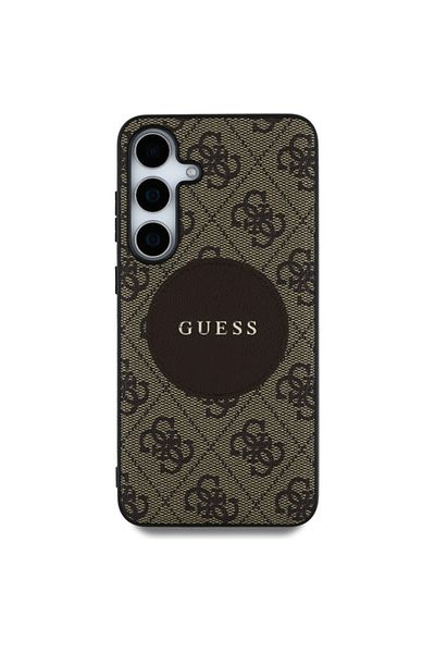 Guess Case for Samsung Galaxy S25 Plus, Circle Classic Logo MagSafe, Guess, Brown