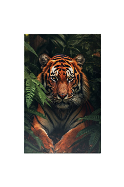 StoryGift Romania Tablou Canvas: Fotografie Cu Un Tigru Care Sta Ascuns Print...