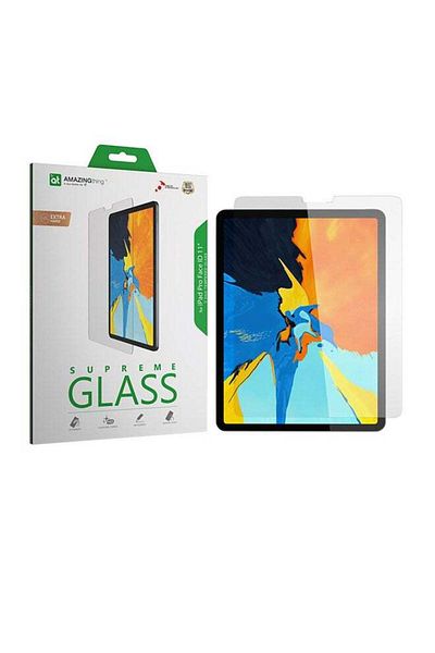 Amazingthing واقي شاشة من الزجاج المقوى لجهاز Apple iPad Pro مقاس 11 بوصة (2018) شفاف