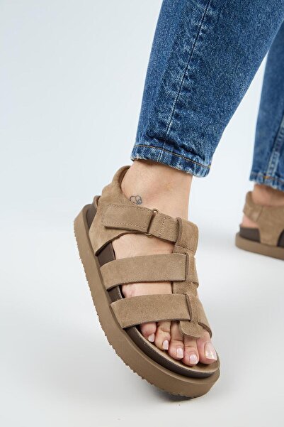 Manijero Dámské pantofle Cesped z pravé kůže na suchý zip